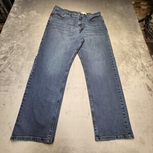 Wrangler Jeans Mens 35x29 Blue Relaxed Fit Straight Leg Denim Pants 100MRLAXD